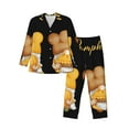 thumbnail image 1 of Balery Pumpkin Pie Gnome Pijama para Hombre de Dos Piezas con Manga Larga, Conjunto de Dormir y Descanso Suave con Bolsillos-Medium, 1 of 7