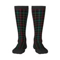 thumbnail image 1 of Fotbe Buffalo Plaid Dark Green Calcetas Divertidas Estampadas para Hombre y Mujer, Calcetas de Algodón hasta la Rodilla para Caminar, Correr, Enfermería y Embarazo, 1 of 6
