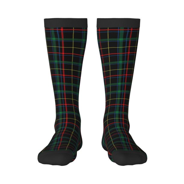 Balery Buffalo Plaid Dark Green Calcetines novedosos Calcetines deportivos Calcetines hasta la rodilla Calcetines de algodón Calcetines originales y geniales