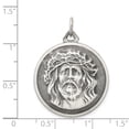 thumbnail image 2 of Beautiful Sterling Silver Antiqued Ecce Homo Medal, 2 of 2