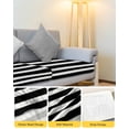 thumbnail image 4 of Black Striped Couch Cushion Covers Stretch, Washable Sofa Seat Covers Individual Seat Cushion Sofa Slipcovers Modern Simple Monochrome Geometric White Couch Cover Furniture Protector M-1PCS, 4 of 7
