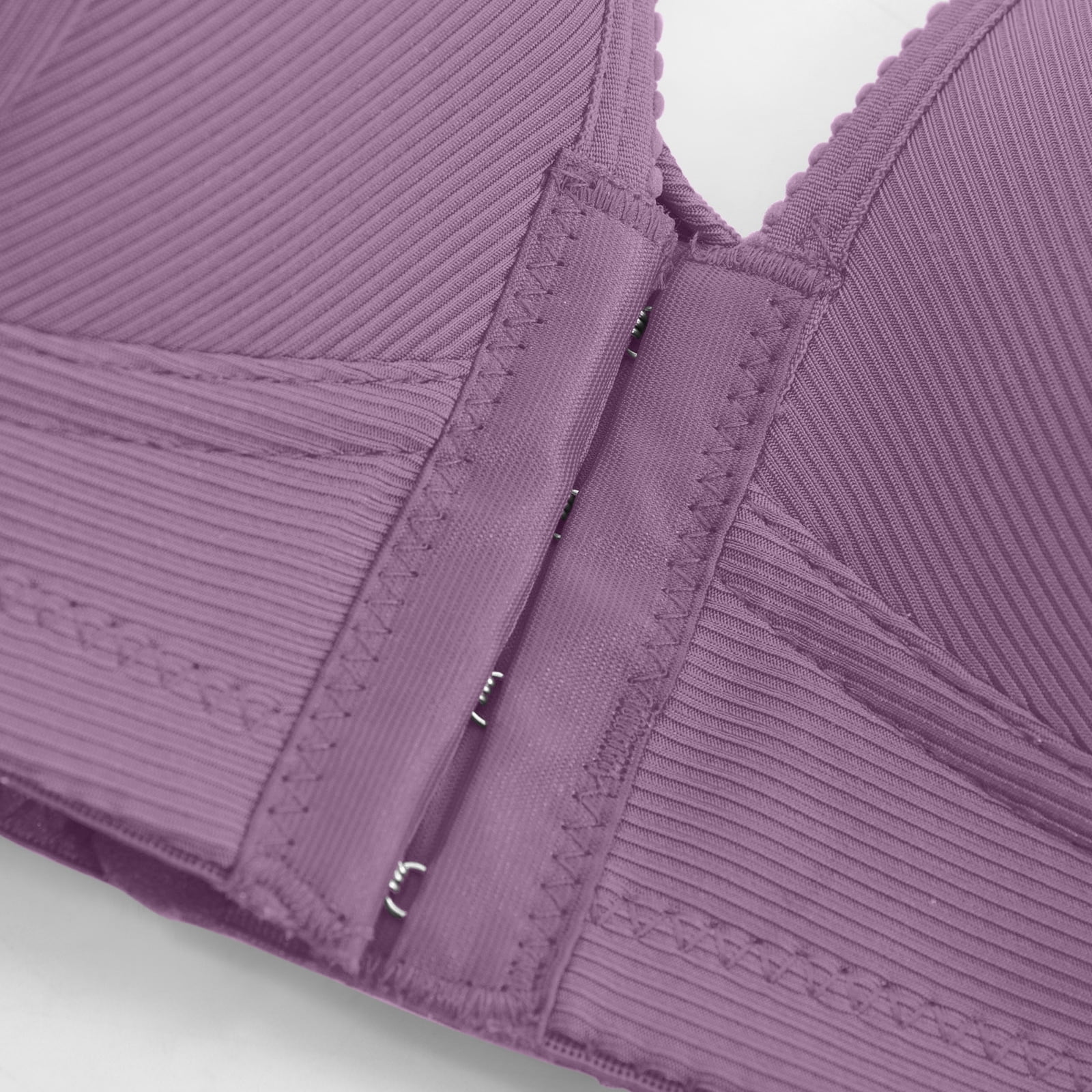 YOTAMI Women's Wire Free Comfortable Bra - Solid Underwear One-Piece Bra  Everyday Underwear - Push Up Bras with Comfy Support Purple 3XL