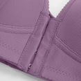 thumbnail image 5 of Bigersell Lounge Bra Women Solid Bra Wire Free Underwear 1 Piece Bra Everyday Underwear Tall Size Female Wireless Bra, Style 1428, Purple 44B, 5 of 9