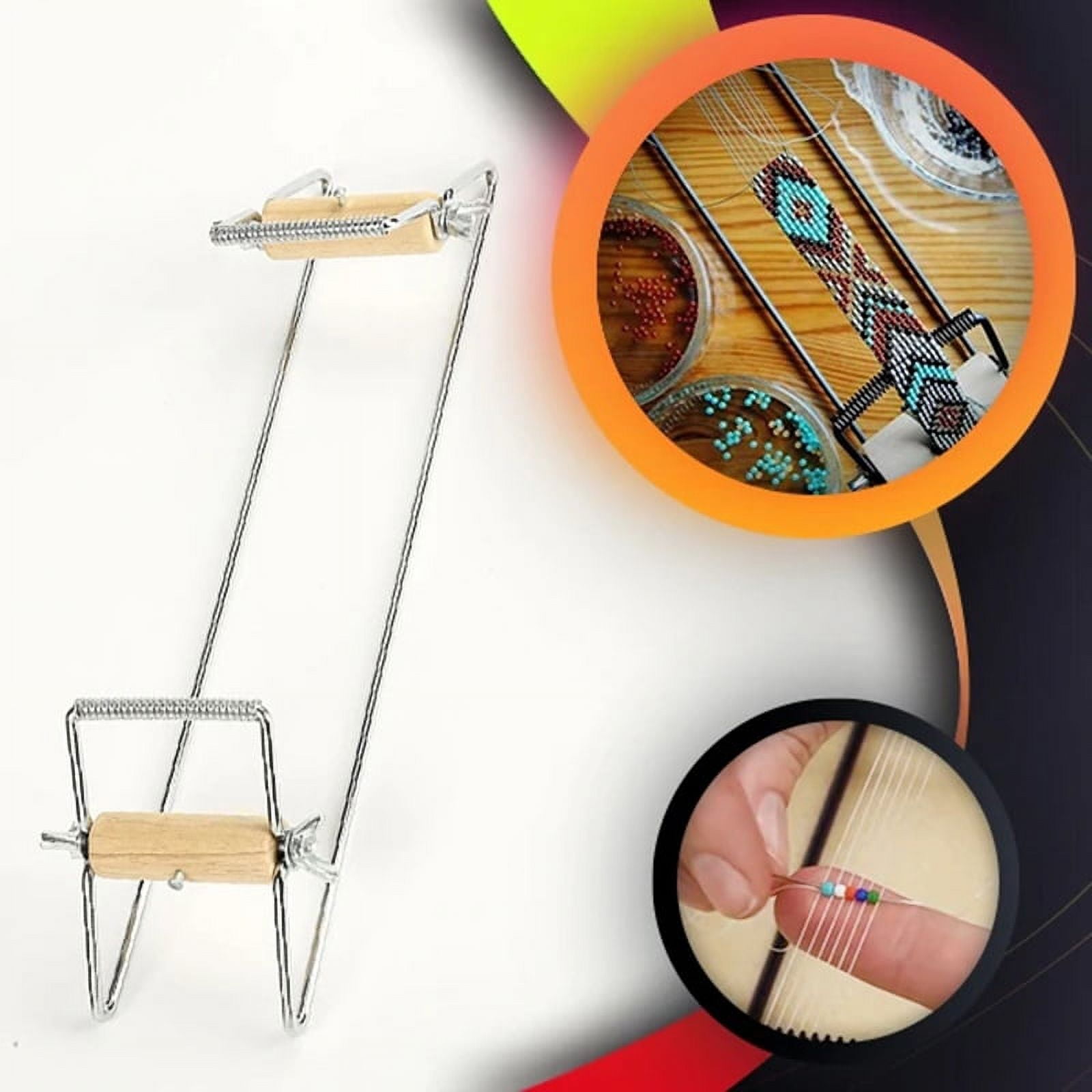 Beading Loom Kit for Beginners, DIY Necklaces Bracelets, Beading Tool,  Beading Machine, Wooden Beading Tray,thread Spool Holder Set 