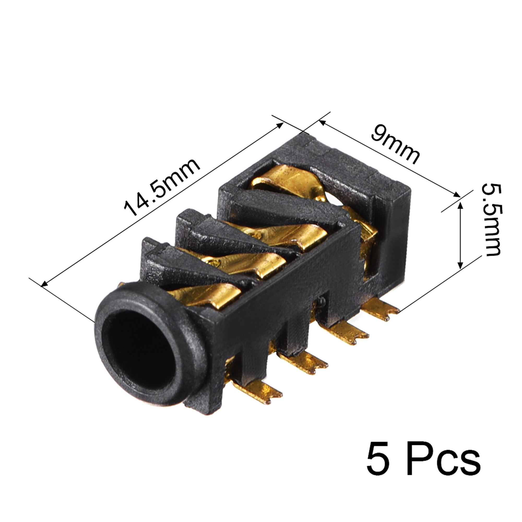 3.5 mm Audio Jack Connector PCB Mount Female Socket 8Pin PJ-393