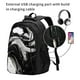 thumbnail image 2 of Balery Fluid Black White Paint Swirls Mochila con carga USB para hombre y mujer - Mochila impermeable y antirrobo para laptop con puerto USB para viajes, trabajo, 2 of 7