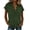 Army Green, variant on Women Casual Summer Ruffle Shirt Blouse Ruffles V Neck Short Sleeve Loose Fit Bottom Shirt Tops White L(L)
