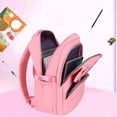thumbnail image 6 of FUZHIQ Embroidery Letter School Backpack for 3rd 4th 5th 6th Grade Double Front Snap Straps Breathable Straps Bookbag, Pink, 6 of 9