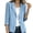 Light Blue, variant on Staron Linen Blazer for Women Casual Button Down Notched Collar 3/4 Sleeve Loose Fit Business Work Jacket with Pockets, Light Blue S