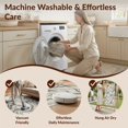 thumbnail image 5 of Design&I 3'x5' Washable Accent Rug Pet Friendly & Non-Slip Built-In Grip Floorcarpet Motif Flowing Veins Ivory Field Grey Accessories for Bedroom, Walk-in Closet, 5 of 7