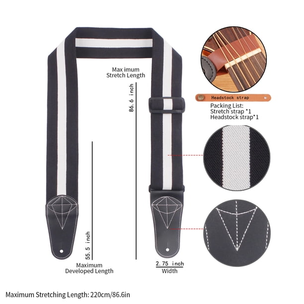 Strap,Microfiber Leather Adjustable Maximum 87 Inch Cotton