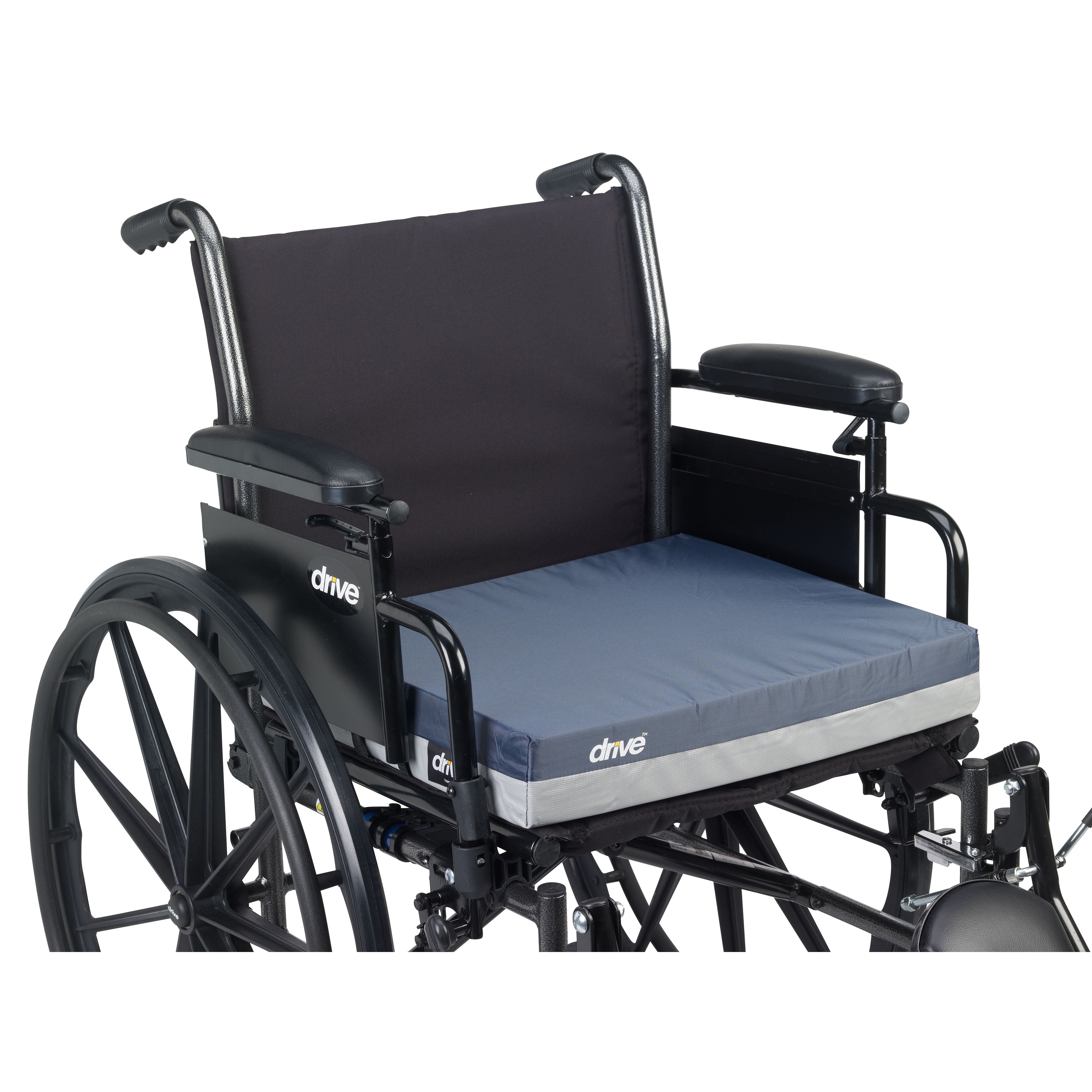 Bilt-Rite Mastex Health Wheelchair Back Cushion, Black, 18 Inch x