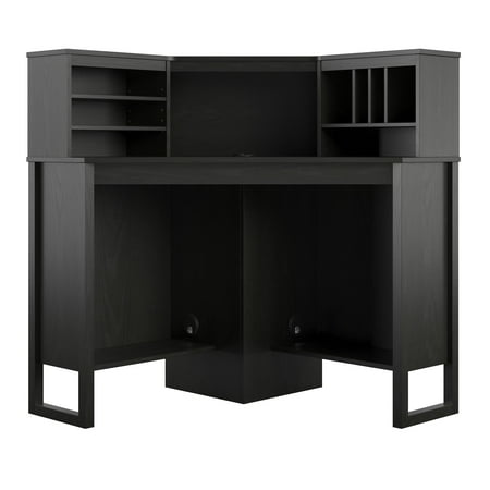 Mainstays Corner Desk With Hutch Black Oak Com - Corner Computer Armoire Black Mainstays Corner Desk With Hutch Black Oak Com - Corner Computer Armoire Black