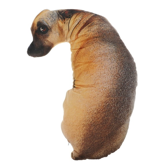 Nicehomfit Hauntingdog Design 3D Pillow Light Brown Plush for Decoration
