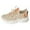 Khaki, variant on Women's Slip-On Mesh Sneakers, Lightweight Platform Sole Athletic Shoes for Running