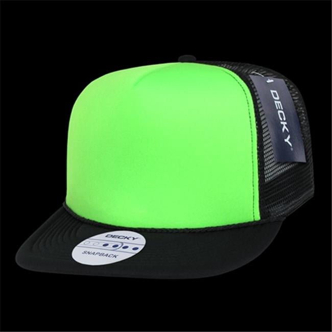 neon green flat bill hat