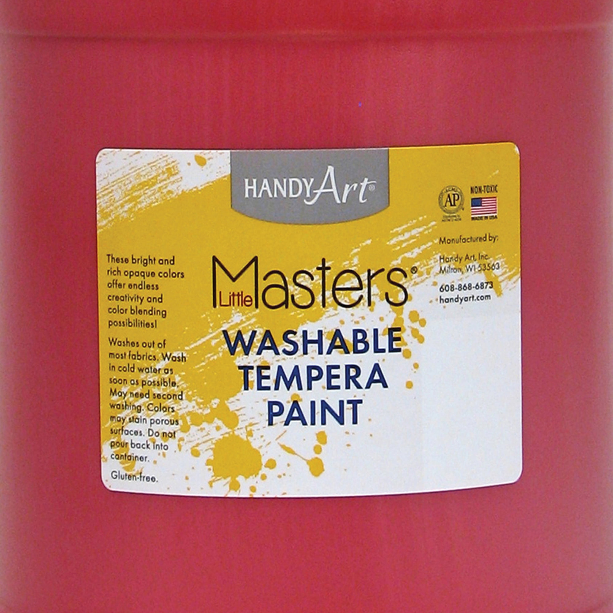 Little Masters? Washable Paint, Red, Gallon