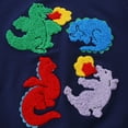 thumbnail image 6 of SonxaHe Toddler Boys Sweatshirts Dinosaur Embroidered Long Sleeve Pullover Soft Comfy Winter Fall Sweatshirt Blue,Sized 2-3, 6 of 8