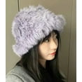 thumbnail image 5 of CoCopeaunts Women Fluffy Bucket Hat Fisherman Cap Winter Plush Wool Thick Warm Fisherman Cap Ruffle Bucket Hat Outdoor, 5 of 6