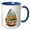 Blue/White, variant on 3drose, Pretty Easter Egg in a Flower Pot Illustration, 15oz Mug
