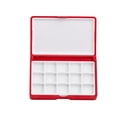 thumbnail image 3 of Mini paleta de acuarelas de 12 compartimentos con tapa, bandeja portátil para acuarelas. Rojo, 3 of 8