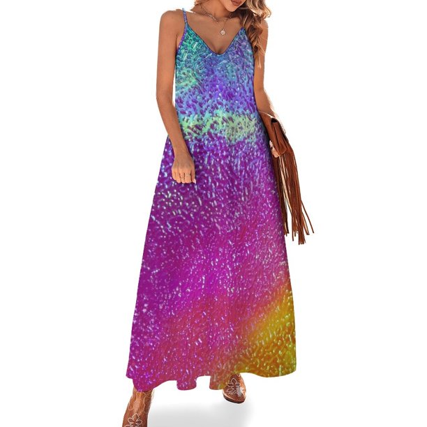 Nuevo vestido iridiscente sin mangas Vestidos de fiesta para mujer Vestidos para eventos especiales
