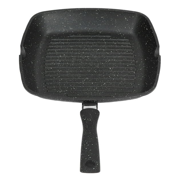 Sartén antiadherente para parrilla, sartén antiadherente para parrilla de aluminio, sartén para parrilla cuadrada grande, sartén para parrilla, diseño revolucionario