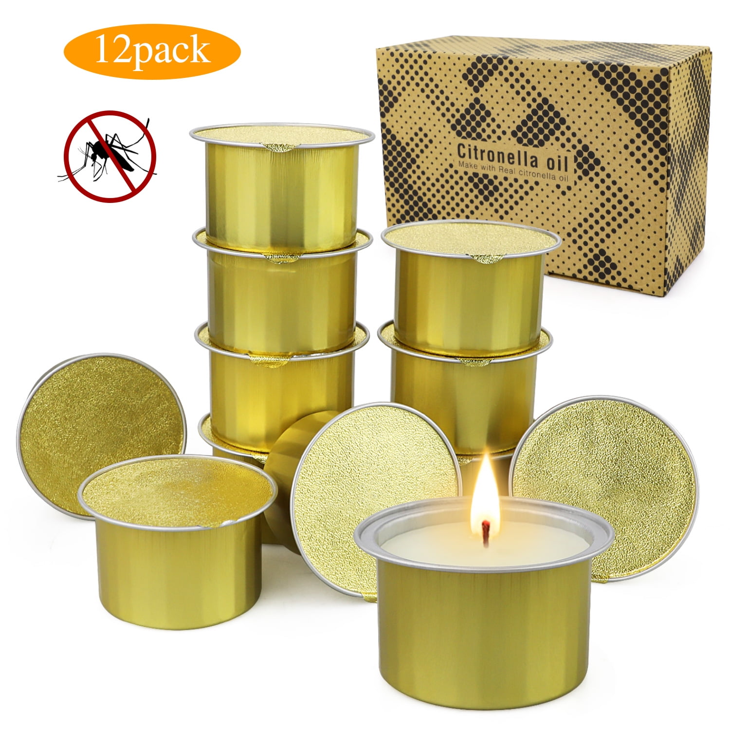VGGFDY Citronella Candles Outdoor, Citronella Candles, 12 Pack Candle