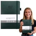 thumbnail image 4 of 2027 Planner, A5 Hardcover Monthly Planner 2027, Premium PU Leather Agenda Book with Elastic Closure, Thick Paper Weekly Calendar Notebook, Schedule Organizer for Work Office Home Use, 4 of 5