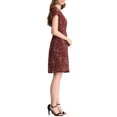 thumbnail image 4 of INSPIRE CHIC Women's Floral Dress V Neck Flutter Cap Sleeves Summer Midi Wrap Sundress S Burgundy, 4 of 7