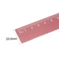 thumbnail image 2 of Uxcell Straight Ruler 15cm Metric Wave Edge with Hollow Circle Measuring Tool, Old Rose, 3 Pieces, 2 of 5