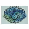 thumbnail image 1 of Lion Cutting Board, Lion Portrait with Digital Effect King of Forest Illustration, Decorative Tempered Glass Cutting and Serving Board, Small Size, Pale Blue Turquoise, by Ambesonne, 1 of 1