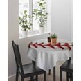 thumbnail image 4 of Baseball Suqare Tablecloth - 54 x 54 Inch, Red White Texture Sports Ball Minimalist Waterproof & StainResistant Tablecloth, Washable Oil-proof Table Cover for Dining/Party/Wedding/Camping/Buffet, 4 of 9