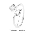 thumbnail image 3 of QQTDFG Encrusted Bow Ring Fashion Temperament Design Hollow Leaf Index Finger-default, 3 of 7