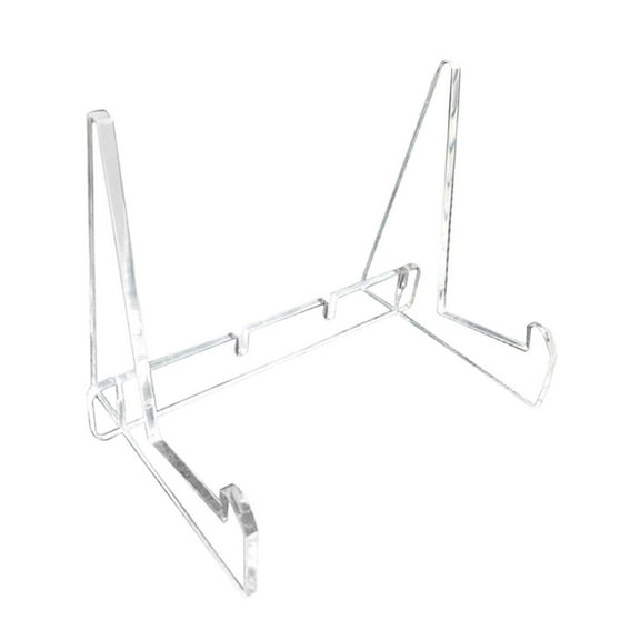 Tachiuwa Acrylic Book Stand for Reading Tablet Holder Storage Rack Clear Book Display Stand with Support Ledges for Pictures Notebooks