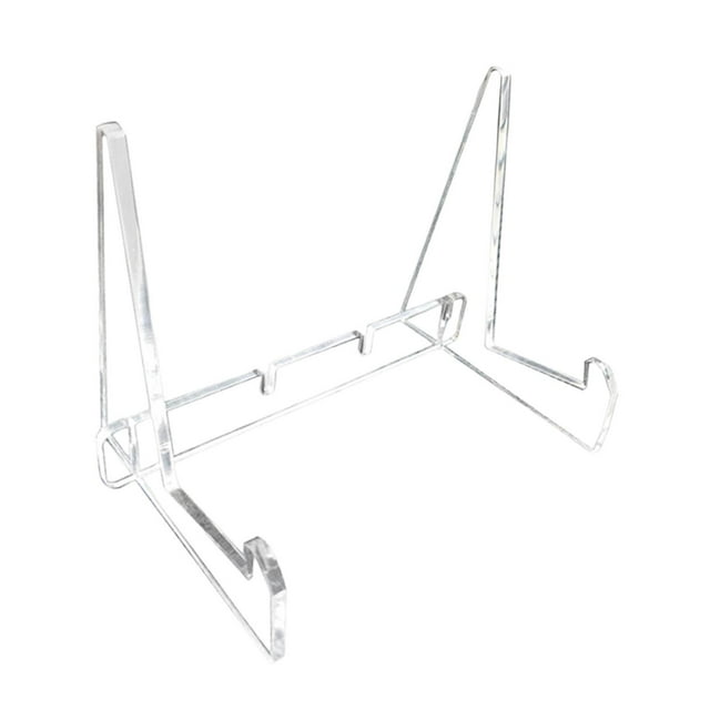 Soporte de acrílico para libros, soporte de exhibición para libros, soporte ajustable para libros de escritorio, soporte para tabletas para revistas,