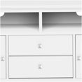 thumbnail image 6 of 72 Inch Extra Wide White TV Stand with Storage Cabinets and Drawers, 6 of 9
