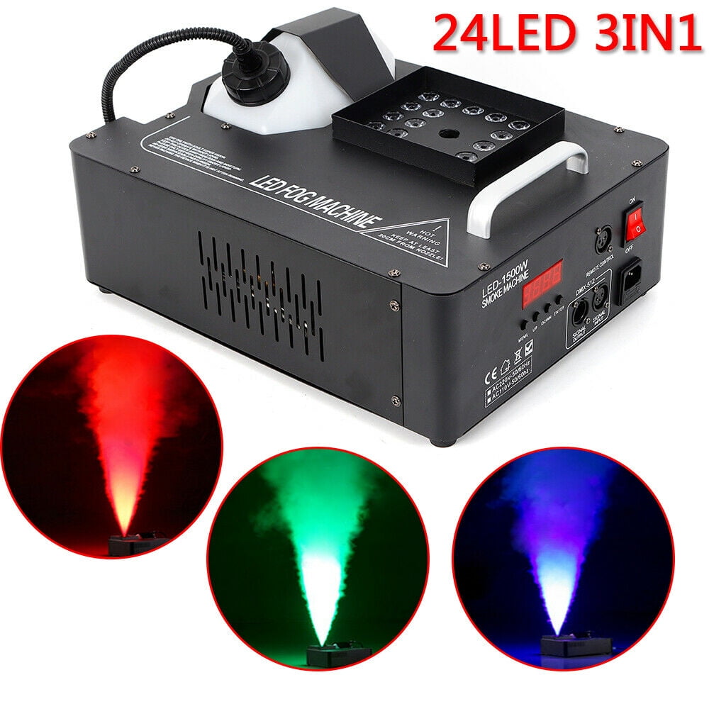 1500W Fog Smoke Machine 16.54*12.6*9.45 in with Large Capacity Oil Tank for Creating a Boisterous Atmosphere of Wildness