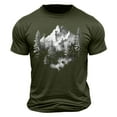 thumbnail image 1 of Camisa Casual de Cuello de la Tripulación de la Impresión de la Selva de Manga Corta Top Ligero de Poliéster para los Hombres, Camiseta de Manga Corta para el Uso Diario de Primavera Verano, 1 of 9