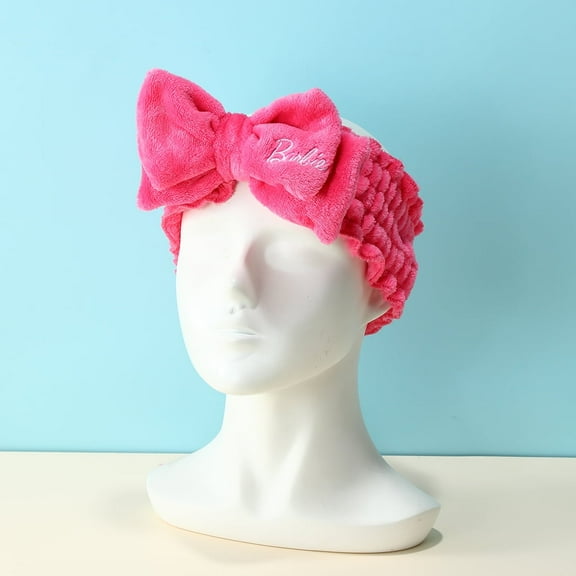 NISO X Barbie Collection Pink Bow Headband, Women's Comfortable and Stylish Hair Accessory, Fashionable Headwear for Casual or Special Occasions