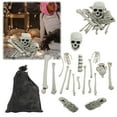 thumbnail image 1 of JJKBVCLO 19 Of Human Skeleton Bulk Suit Halloween Simulation Model Escape Loose Bone Props Atmosphere Props Decoration, 1 of 8