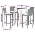 thumbnail image 2 of vidaXL Patio Bar Set Outdoor Garden Furniture Solid Wood Acacia and Poly Rattan, 2 of 11