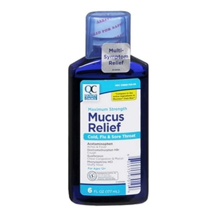 Mucus Relief Sinus - 6 Pack Quality Choice Mucus Relief Cold, Flu, & Sore Throat 6 Ounces each