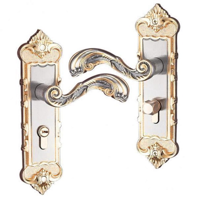 DOLITY 3x Lever Handle Entry Front Door Panel Leverset Lockset, Hom Office, Hotel #6