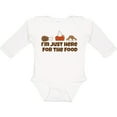 thumbnail image 3 of Inktastic Thanksgiving Here for the Food Boys or Girls Long Sleeve Baby Bodysuit, 3 of 5