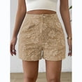 thumbnail image 5 of Women's Floral Jacquard Shorts High Waisted Wide Leg Casual Pants Summer Fashion Jeans with Pockets, 5 of 6