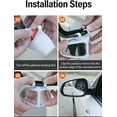 thumbnail image 3 of HD Car Blind Spot Elimination Mirror,New Car Side Mirror Blindspot, 360° Rotatable Adjustable Rain/Fog Resistant Rear View, Wide-Angle Dual-View Auxiliary Side Blind Spot Mirrors (Black, Right+Left), 3 of 6