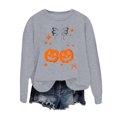 thumbnail image 1 of Chandail Sans Capuche d'Halloween pour Femme, Chandail Imprimé à Manches Longues, Col Rond, Haut Décontracté d'Automne, Mode, Confortable, Coupe Ample, Taille : L, 1 of 4