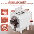 thumbnail image 2 of [Caja de arena para gatos] Control WiFi autolimpiante Meowra de 75 L con capacidad XL, 2 of 6