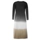 thumbnail image 4 of Vestido Largo de Manga Larga Con Cuello en V Suelto Con Bloque de Color Teñido Con Corbata de Talla Grande Para Mujer Odeerbi ODB116572, 4 of 5